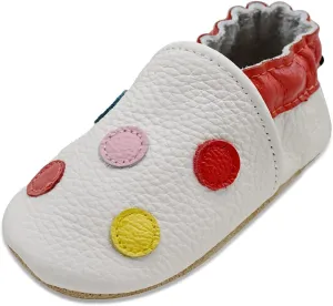 iEvolve Baby Leather Shoes Soft First Walker Shoes Crib Shoes Moccasins for Toddlers
