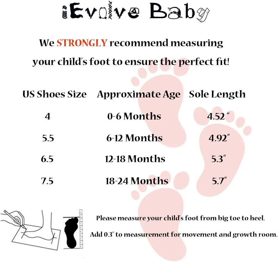 iEvolve Baby Leather Shoes Soft First Walker Shoes Crib Shoes Moccasins for Toddlers