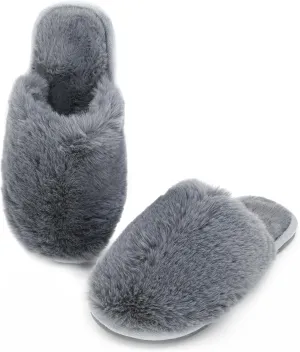 Indoor Winter Scuff Slippers for Women, Adorable Warm Slippers
