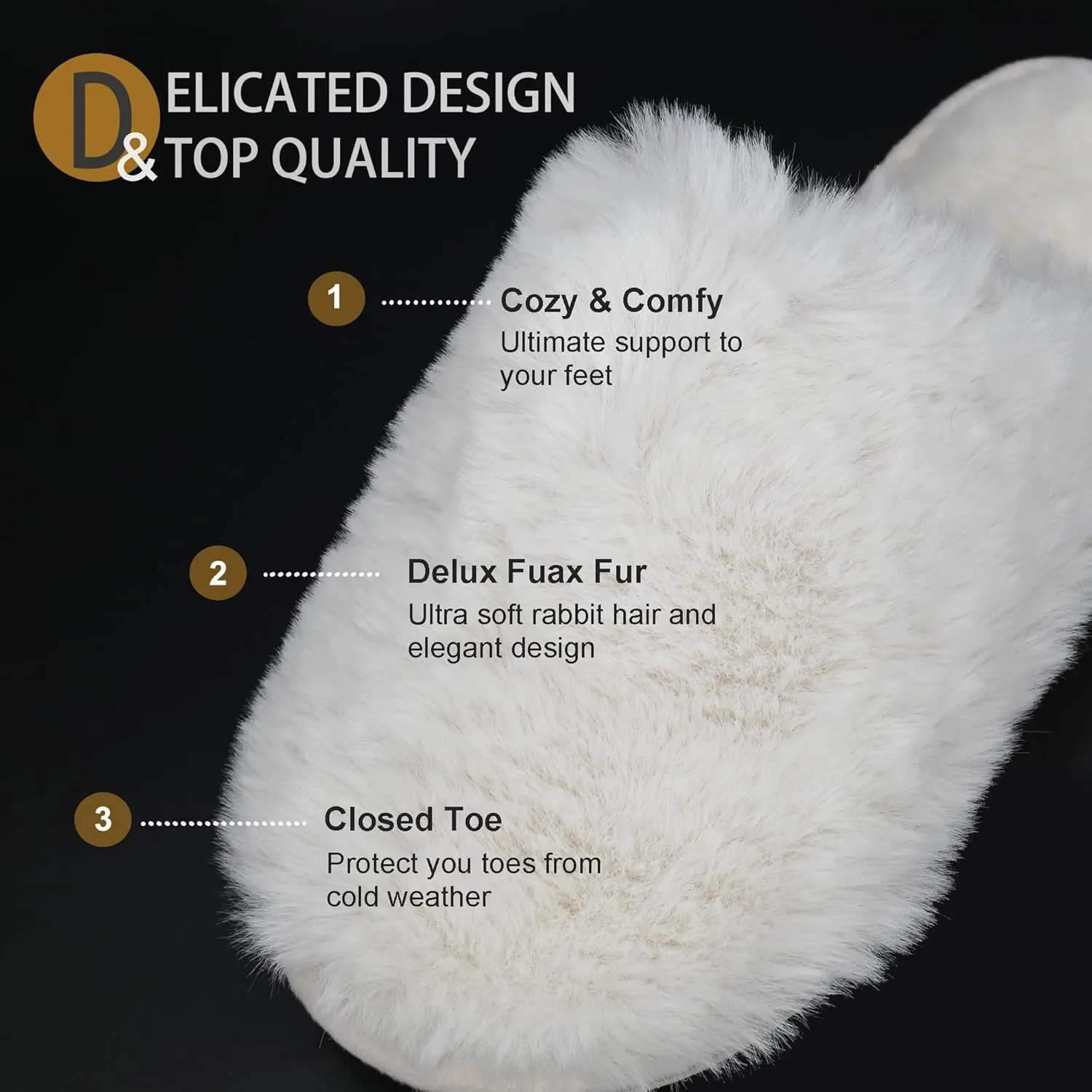 Indoor Winter Scuff Slippers for Women, Adorable Warm Slippers