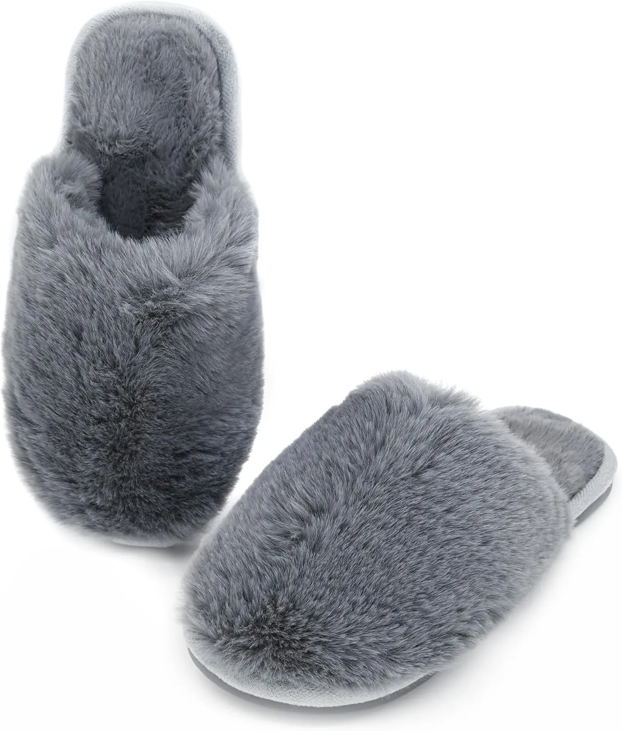 Indoor Winter Scuff Slippers for Women, Adorable Warm Slippers