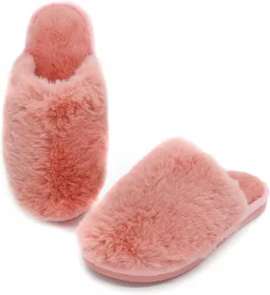 Indoor Winter Scuff Slippers for Women, Adorable Warm Slippers