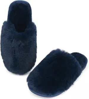 Indoor Winter Scuff Slippers for Women, Adorable Warm Slippers