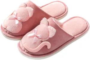 Indoor Winter Scuff Slippers for Women, Adorable Warm Slippers