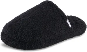 isotoner Women's Cozy Plush Terry Knit Joey Scuff Slippers-Memory Foam