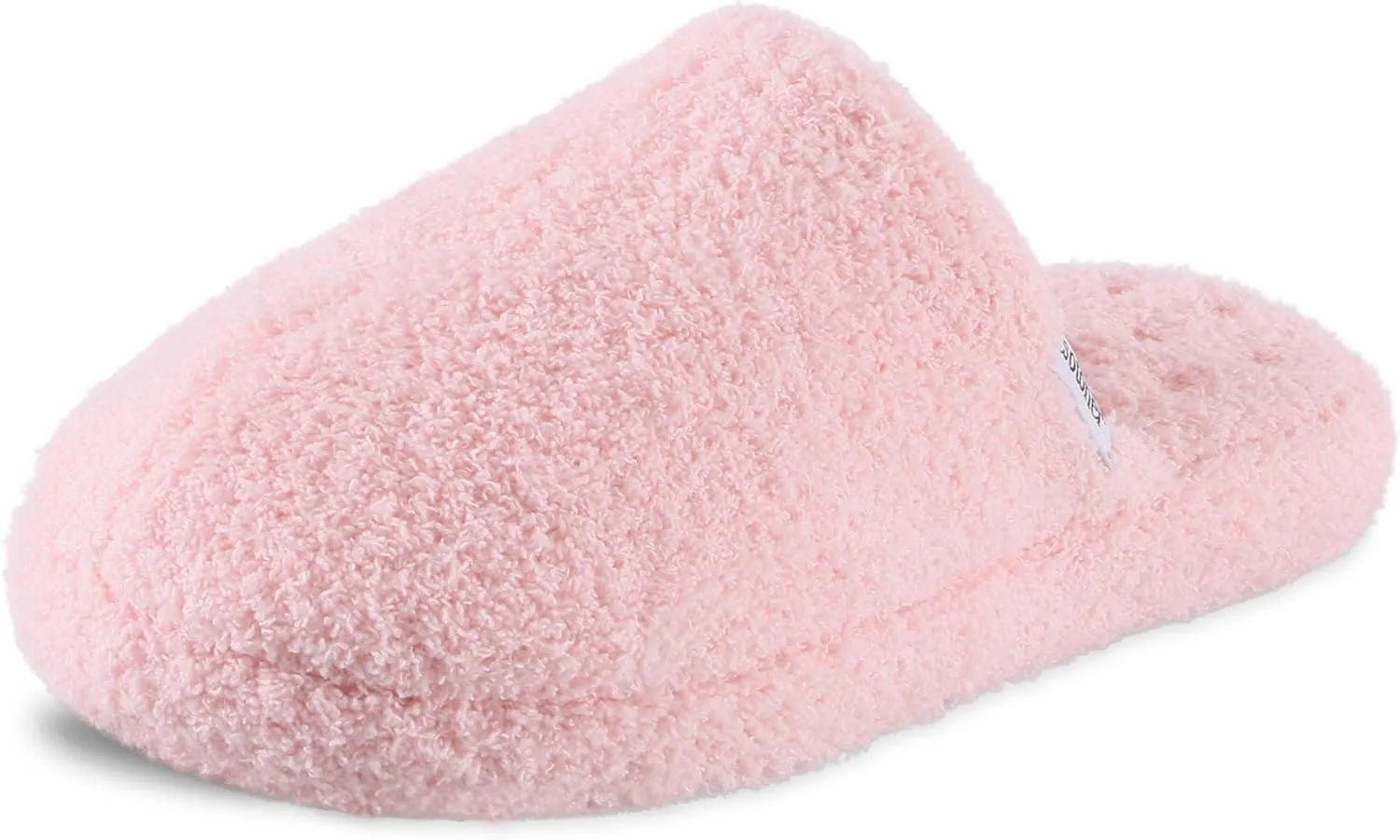 isotoner Women's Cozy Plush Terry Knit Joey Scuff Slippers-Memory Foam