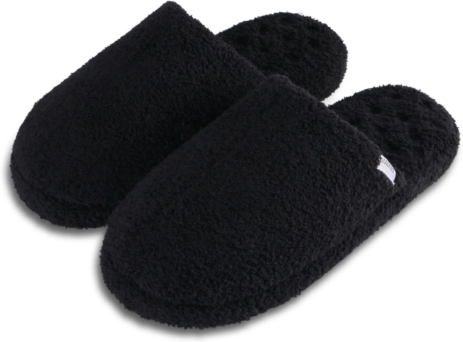 isotoner Women's Cozy Plush Terry Knit Joey Scuff Slippers-Memory Foam