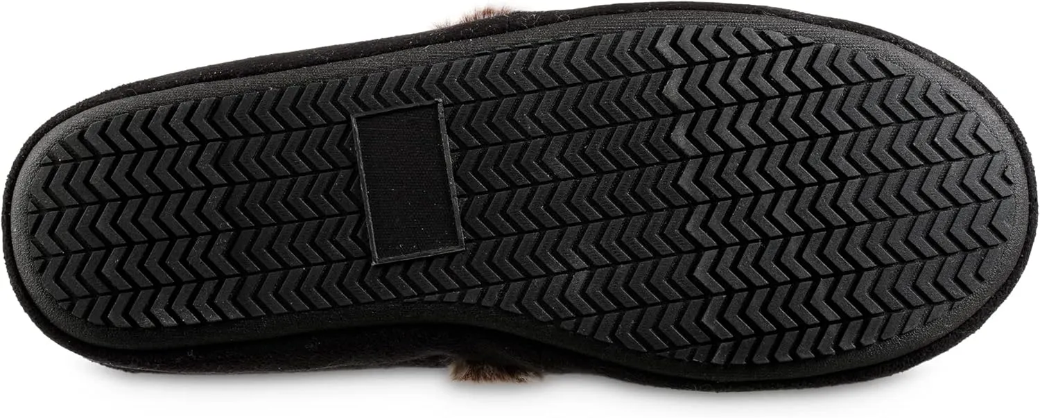 isotoner Women's Memory Foam Microsuede a Line Eco Comfort Recycled Slippers