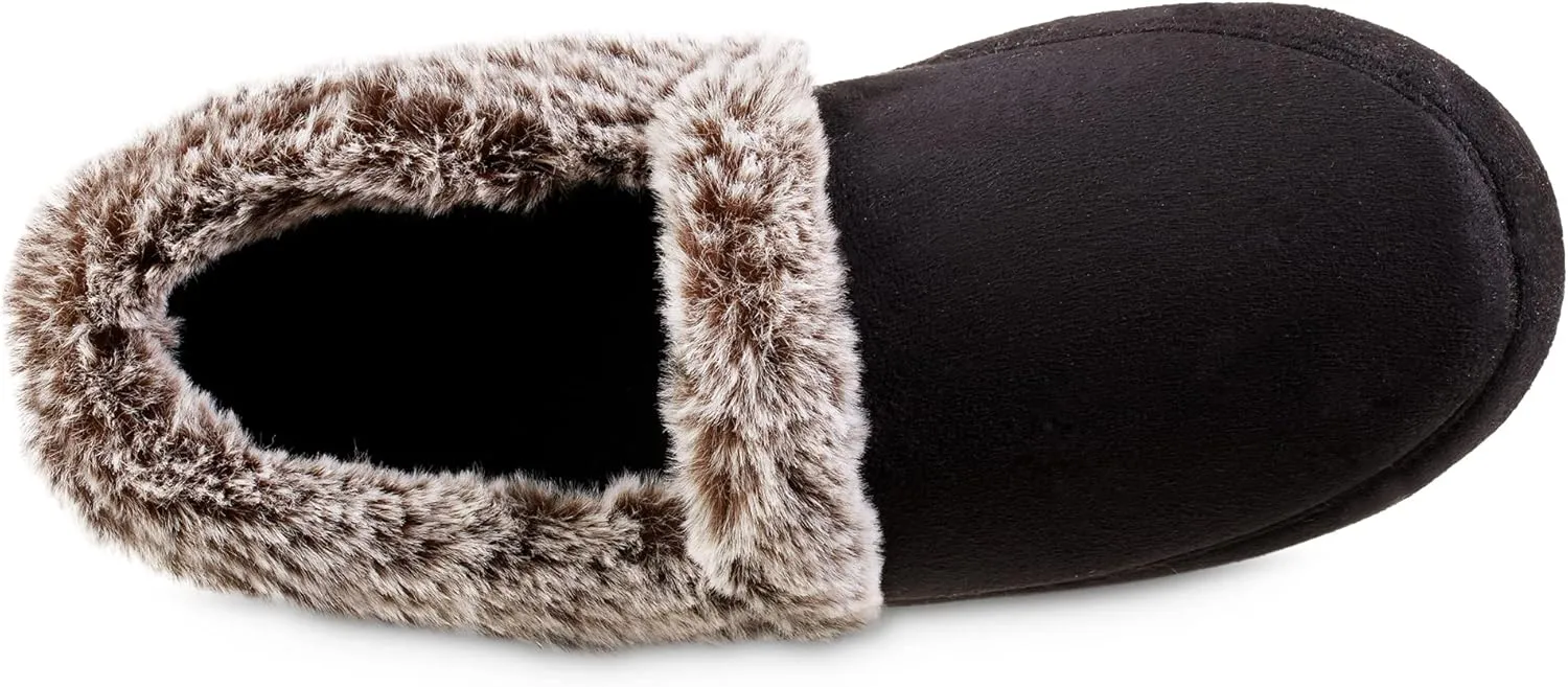 isotoner Women's Memory Foam Microsuede a Line Eco Comfort Recycled Slippers
