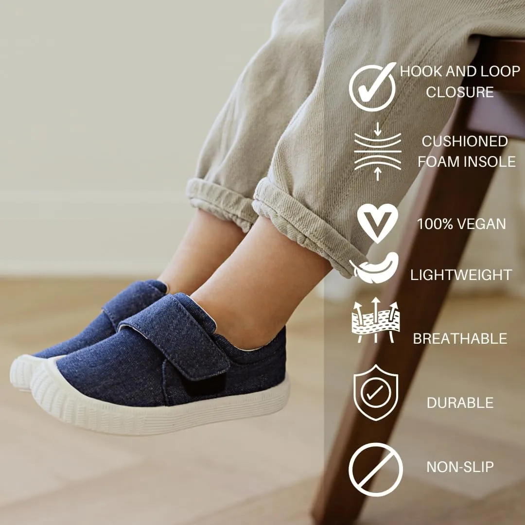 Jack & Lily Socks & Canvas Sneakers for Kids- Breathable Toddler Shoes with Non-Slip Sole for Confident Steps- Kids Shoe for Comfort, Support & Daily Play- Baby Sneakers Keep Little Feet Happy All Day