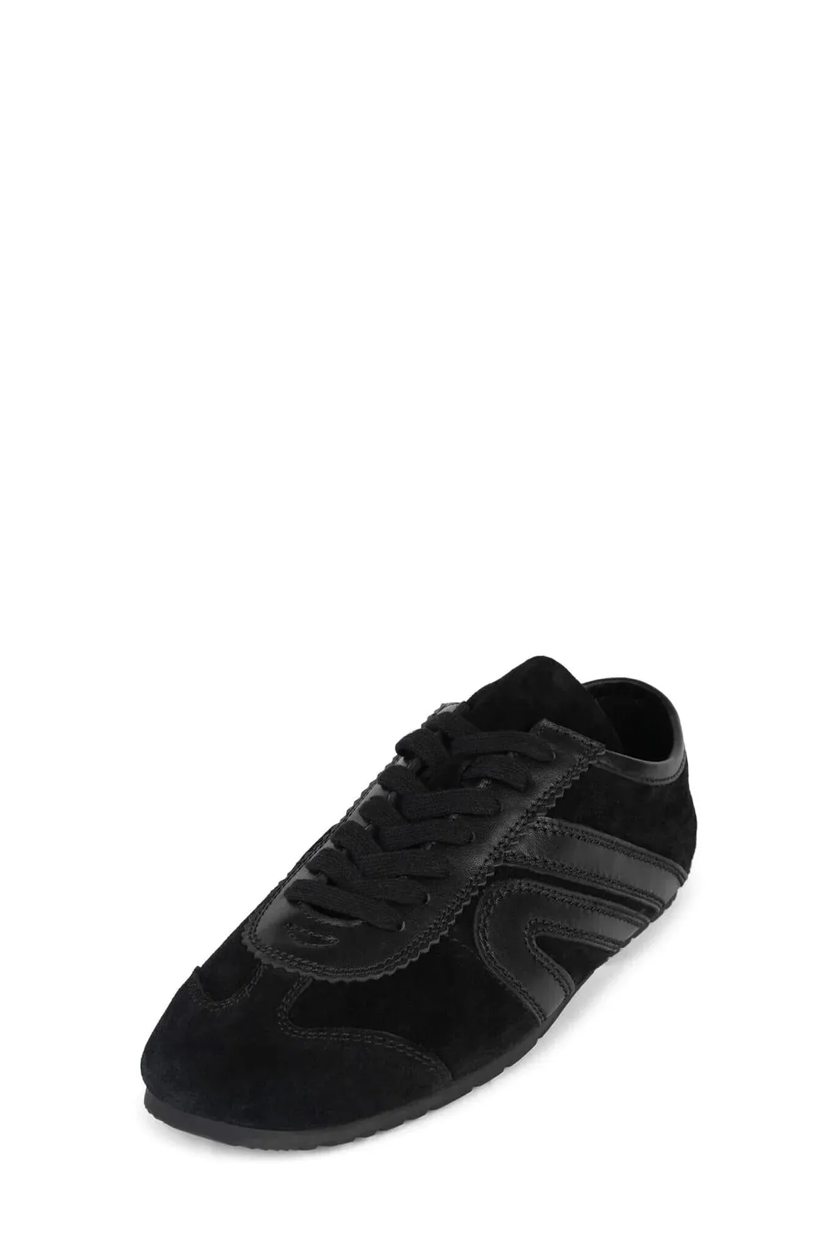 JEFFREY CAMPBELL ALETA BLK SUEDE COMBO SNEAKER