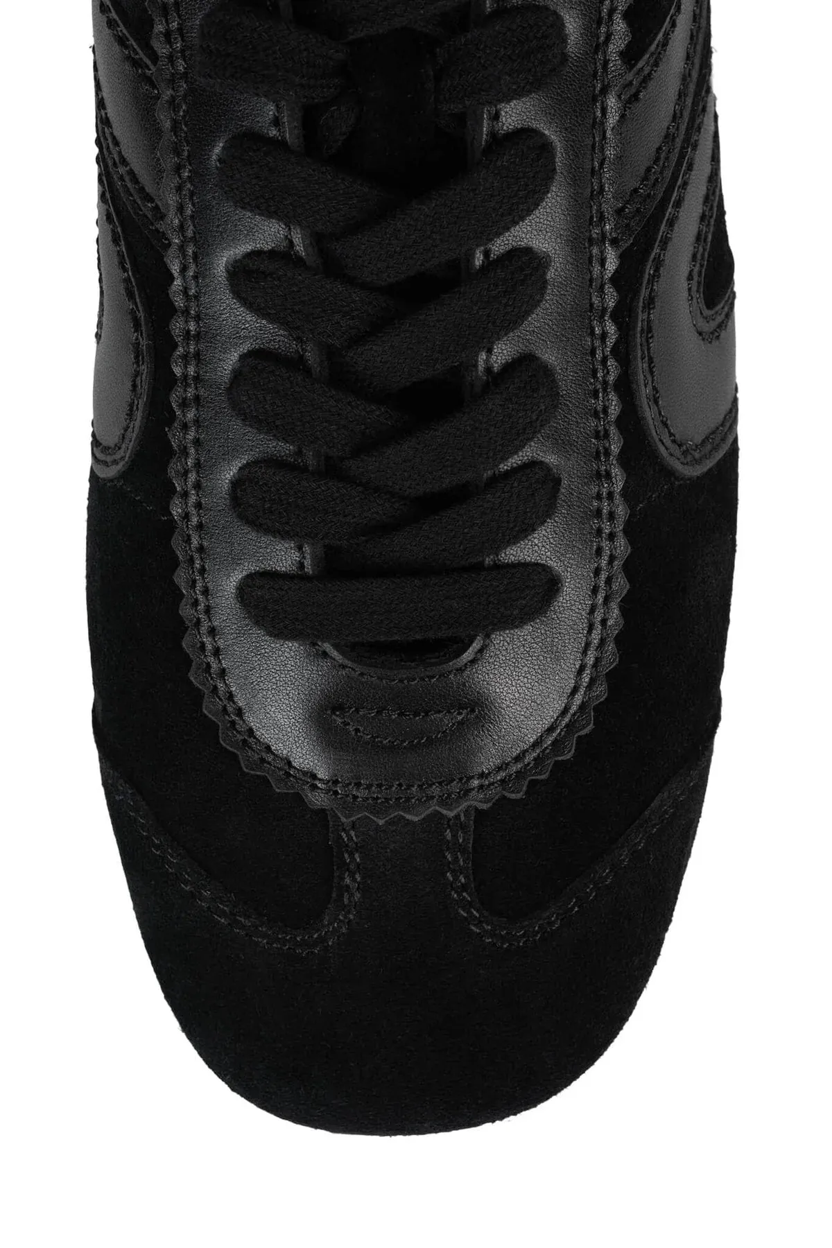 JEFFREY CAMPBELL ALETA BLK SUEDE COMBO SNEAKER