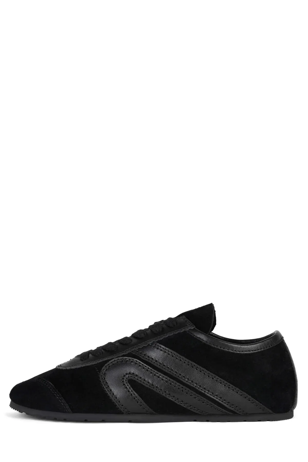 JEFFREY CAMPBELL ALETA BLK SUEDE COMBO SNEAKER