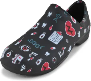 JEFFRICO Breathable Clogs for Women - Lightweight Slip-On Garden, Nursing & Work Shoes with Arch Support - Work Clogs Comfortable EVA Footwear