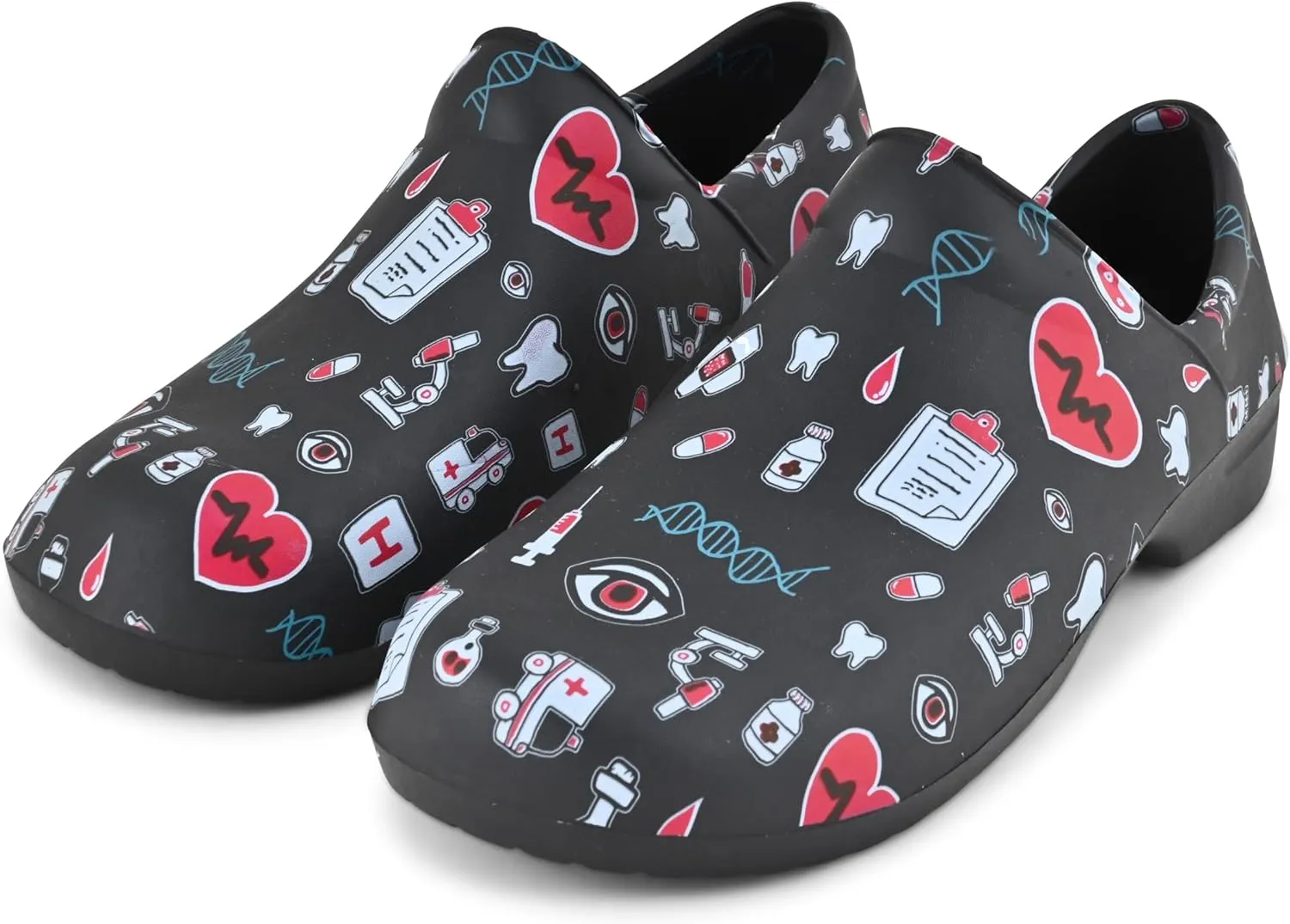 JEFFRICO Breathable Clogs for Women - Lightweight Slip-On Garden, Nursing & Work Shoes with Arch Support - Work Clogs Comfortable EVA Footwear