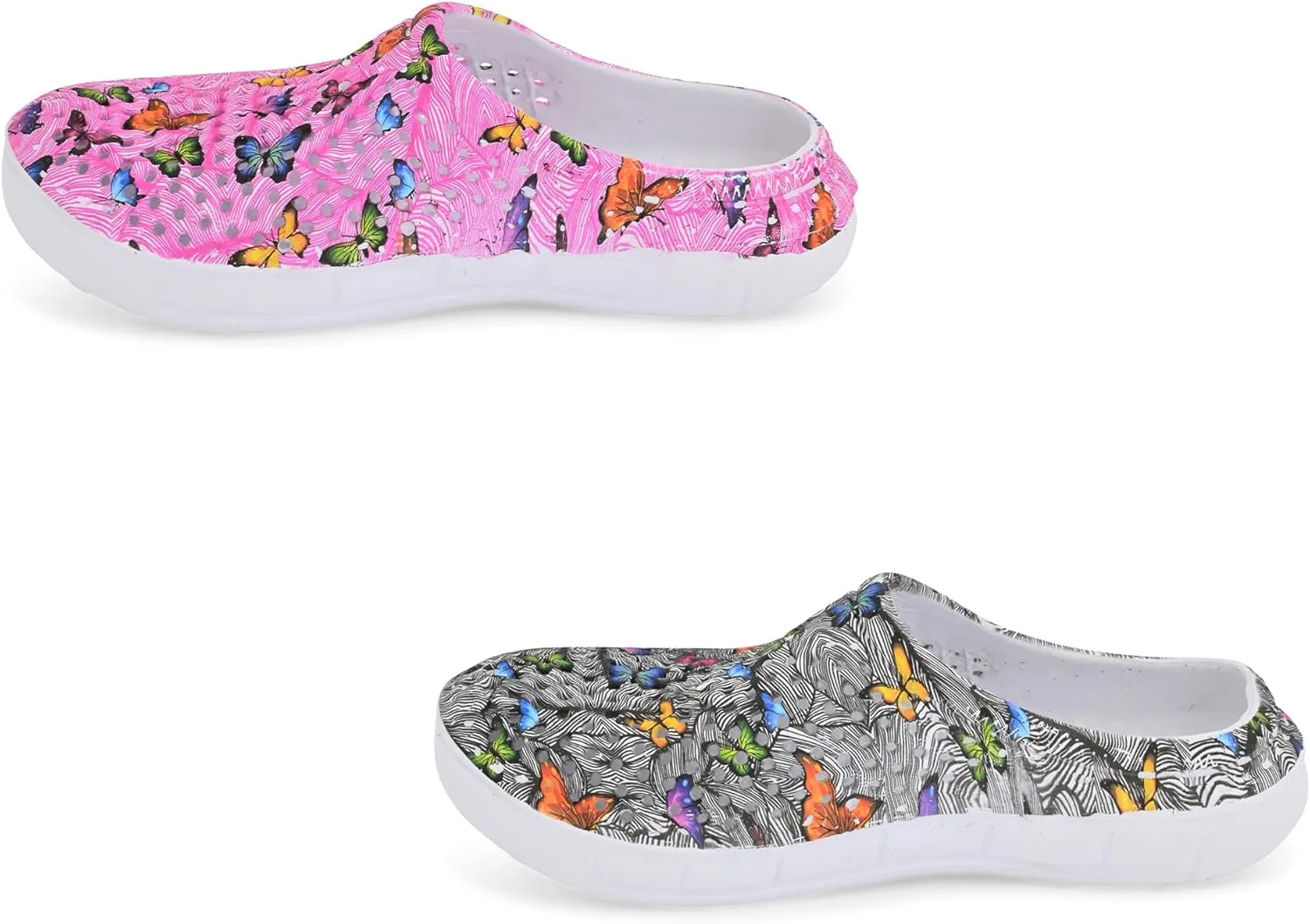 JEFFRICO Breathable Clogs for Women - Lightweight Slip-On Garden, Nursing & Work Shoes with Arch Support - Work Clogs Comfortable EVA Footwear