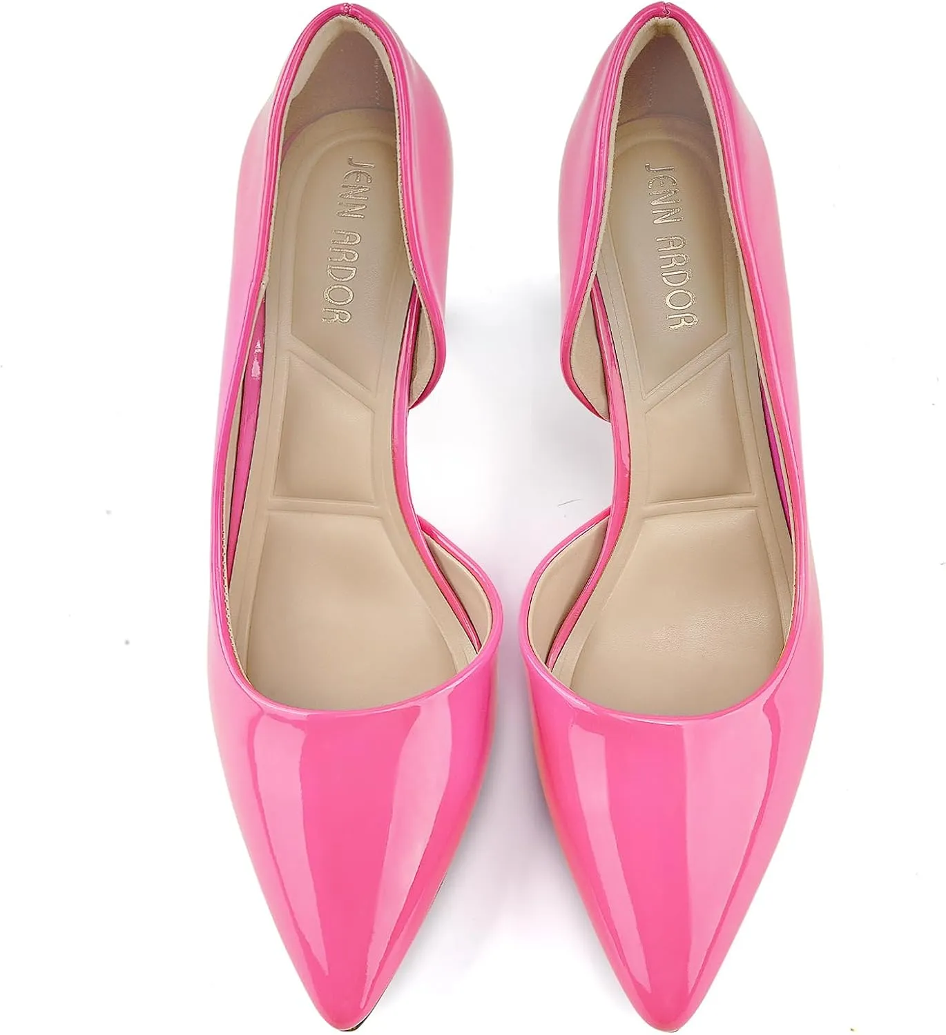 JENN ARDOR Women's Pumps High Heels Pointed Closed Toe Stiletto D'Orsay 3 in Comfortable Soft Wedding Bride Guest Party Dress Classic Elegant Pumps Casual Work Shoes