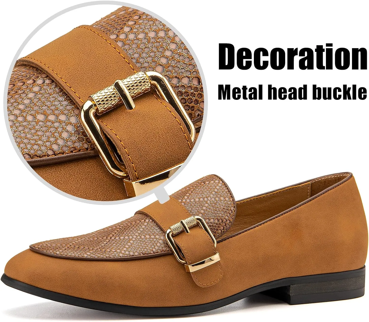 JITAI Mens Loafers Shoes Slip On Driving Shoes Casual Dress Loafer Business Fashion Shoes