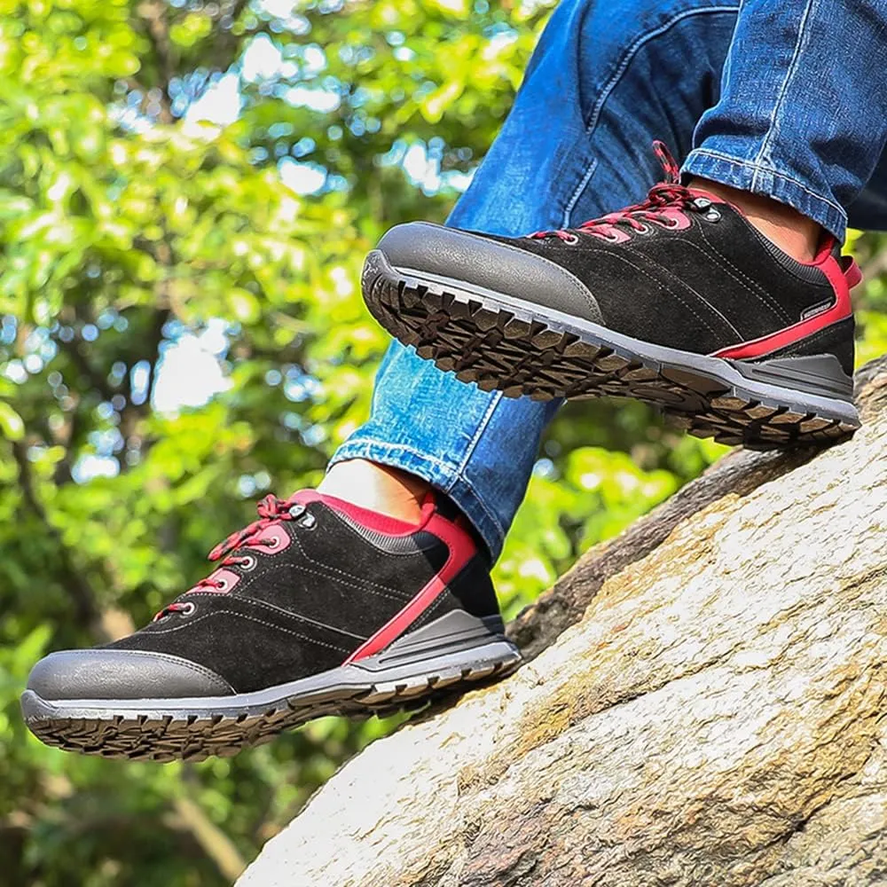 JITUUE Mens Hiking Shoes - Low-Top Outdoor Waterproof Shoes, Comfortable All-Day Walking Shoes for Men, Ideal for Outdoor Trailing Trekking Adventure Sneakers