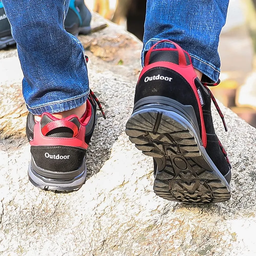 JITUUE Mens Hiking Shoes - Low-Top Outdoor Waterproof Shoes, Comfortable All-Day Walking Shoes for Men, Ideal for Outdoor Trailing Trekking Adventure Sneakers
