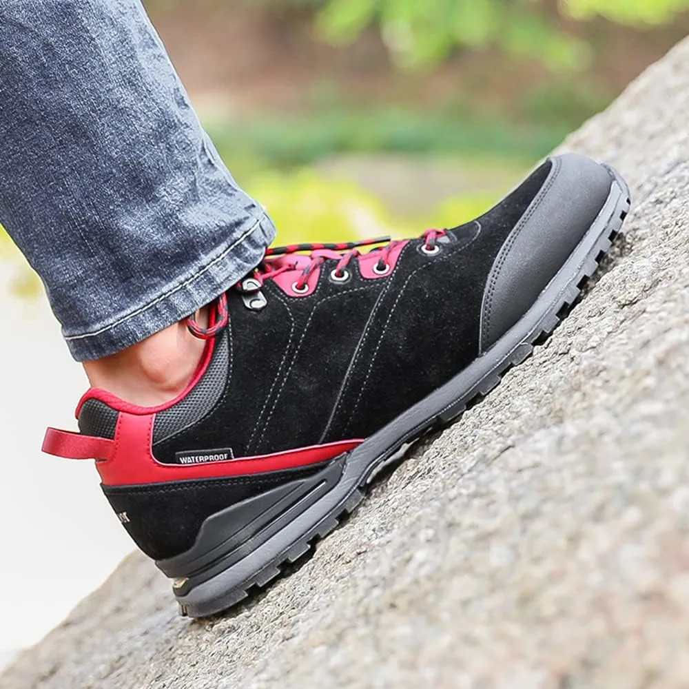 JITUUE Mens Hiking Shoes - Low-Top Outdoor Waterproof Shoes, Comfortable All-Day Walking Shoes for Men, Ideal for Outdoor Trailing Trekking Adventure Sneakers