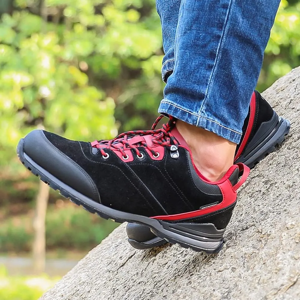JITUUE Mens Hiking Shoes - Low-Top Outdoor Waterproof Shoes, Comfortable All-Day Walking Shoes for Men, Ideal for Outdoor Trailing Trekking Adventure Sneakers