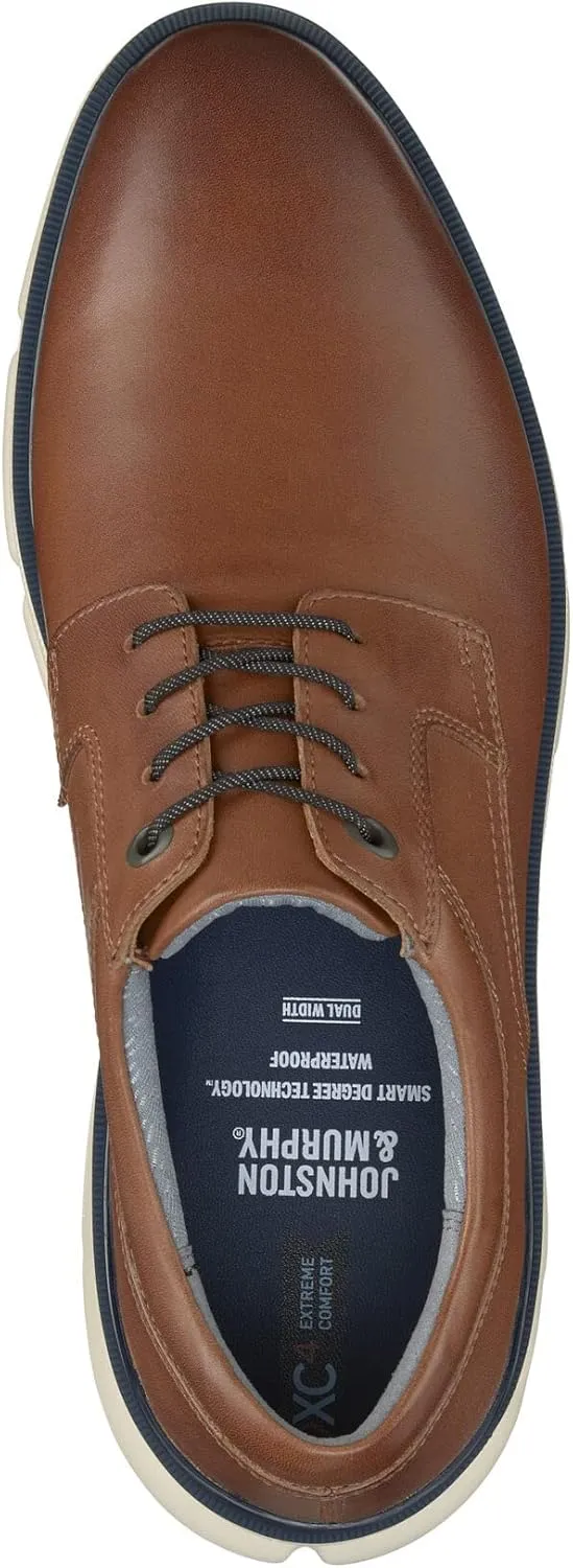 Johnston & Murphy Men's XC4 H1-Luxe Hybrid Golf Shoes | Waterproof Leather | Lightweight | Memory-Foam Cushioning