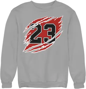 Jordan 23 Slash Men's Sweatshirt To Match Jordan Black White Red Sneakers, Crewneck Pullover Jordan 23 Graphic Sweat Shirt