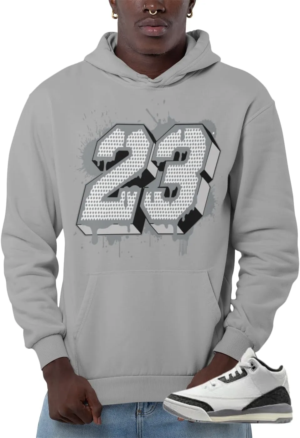 Jordan 3 Retro Cement Grey Men's Hoodie To Match Sneakers