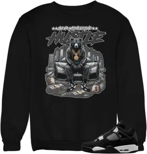 Jordan 4 White Thunder Men's T Sweatshirt To Match Sneakers