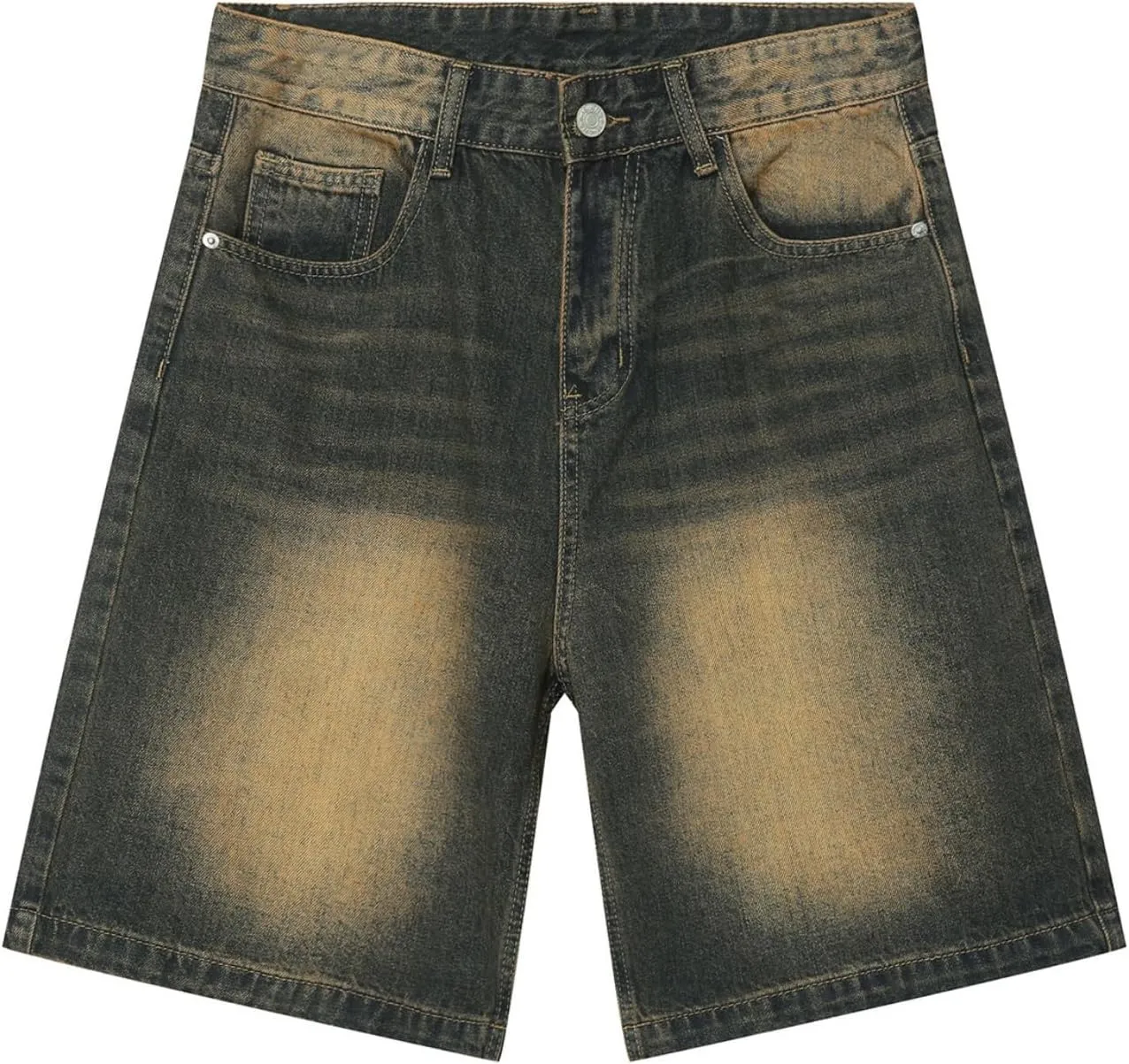 Jorts Men Baggy Y2k Hip Hop Shorts Skater Jeans Grunge Shorts Aesthetic Pants