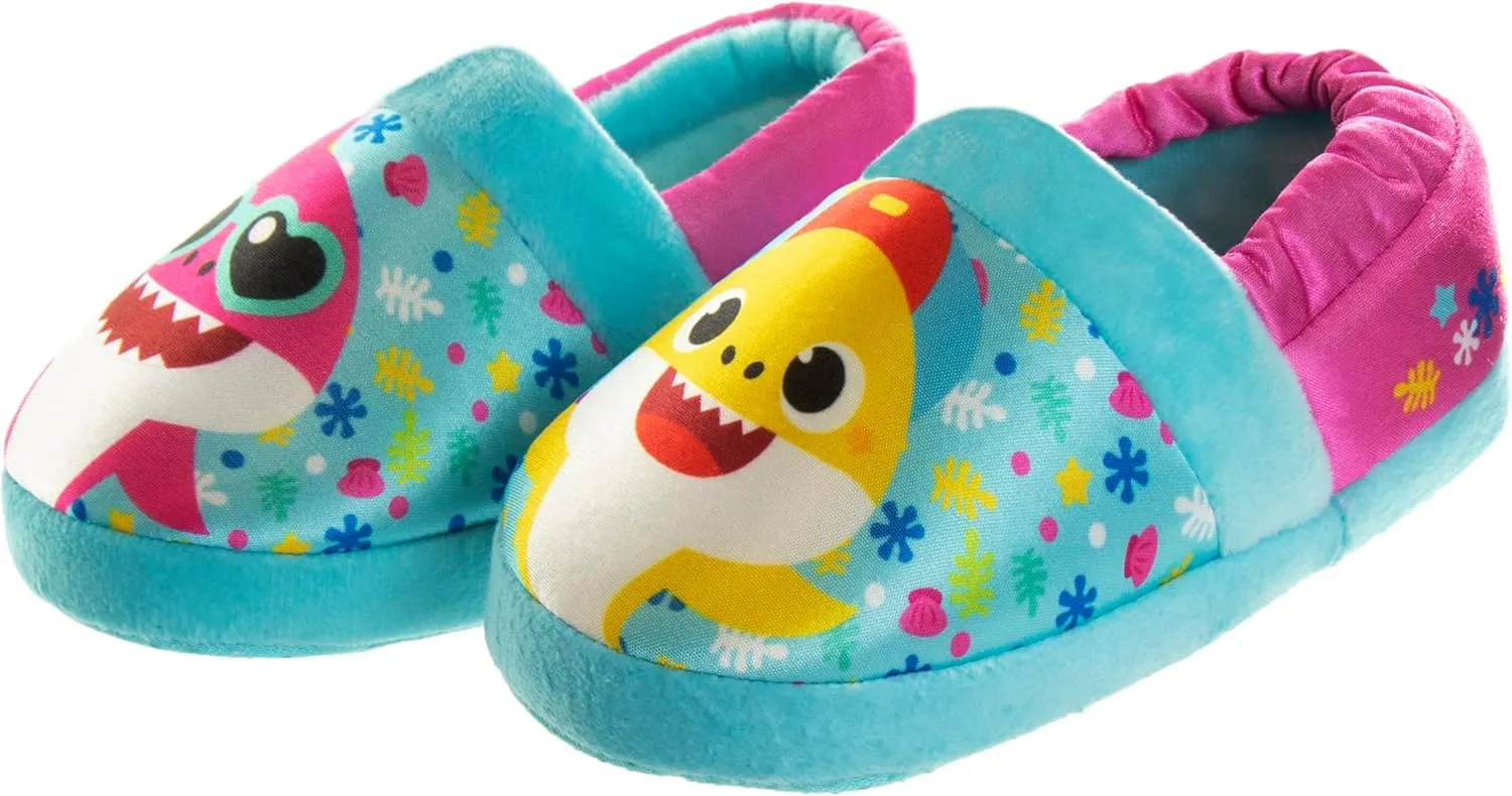 Josmo Baby Shark Slippers for Girls and Boys - Lightweight Soft House Shoes for Kids