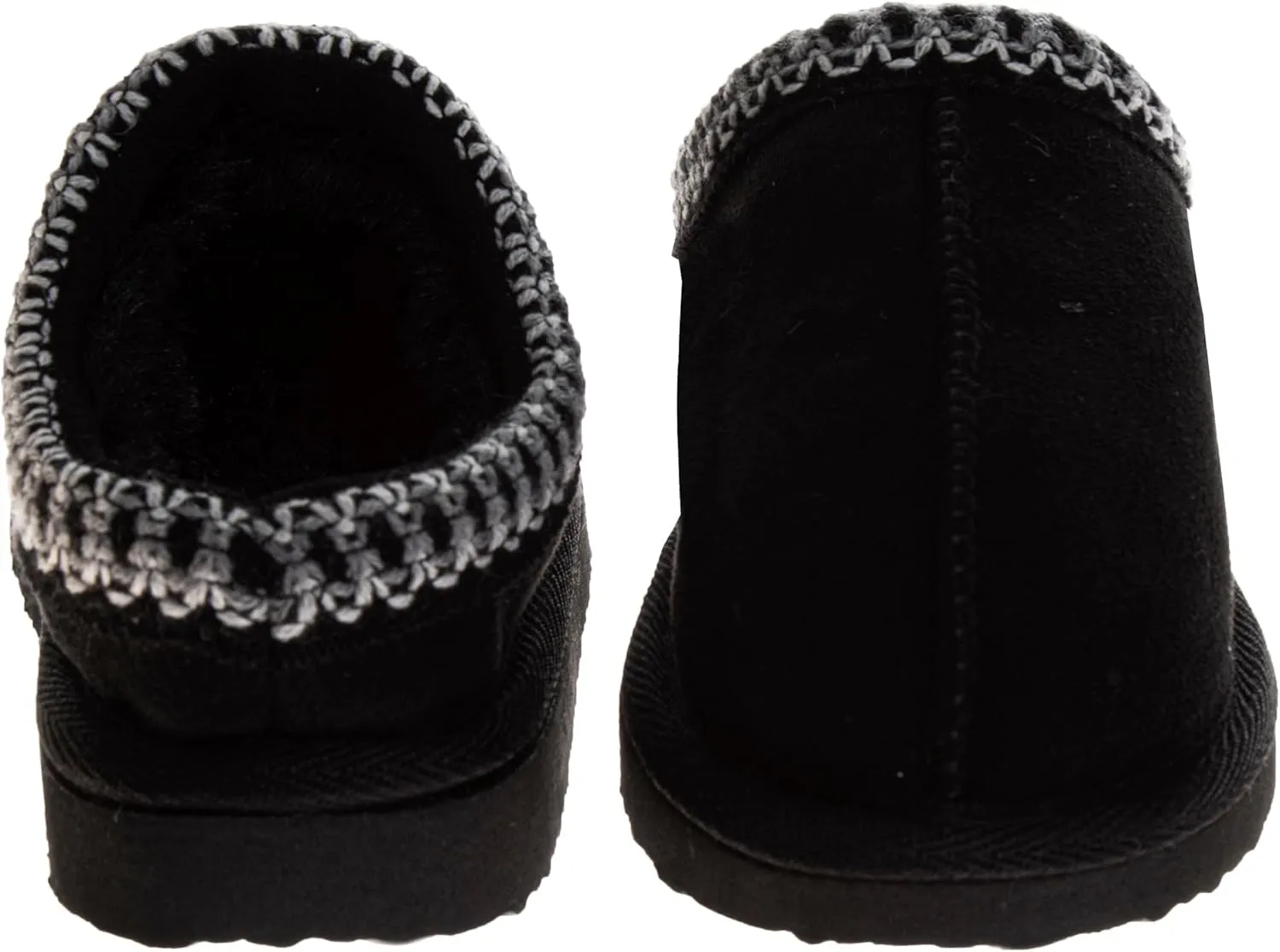 Josmo Girls Boys Kids Slippers Thick Sole - Comfy Moccasins Slides Faux Fur Soft Bedroom Foam House Shoes - Little Kid/Big Kid
