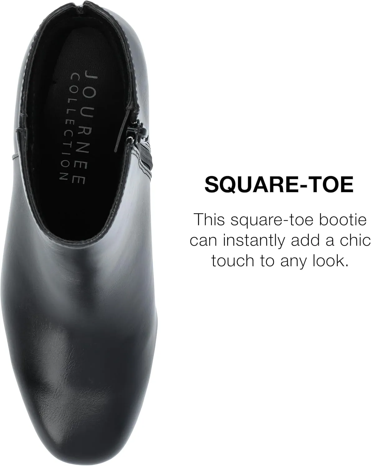 Journee Collection Womens ADRIA Faux Leather Ankle Boots