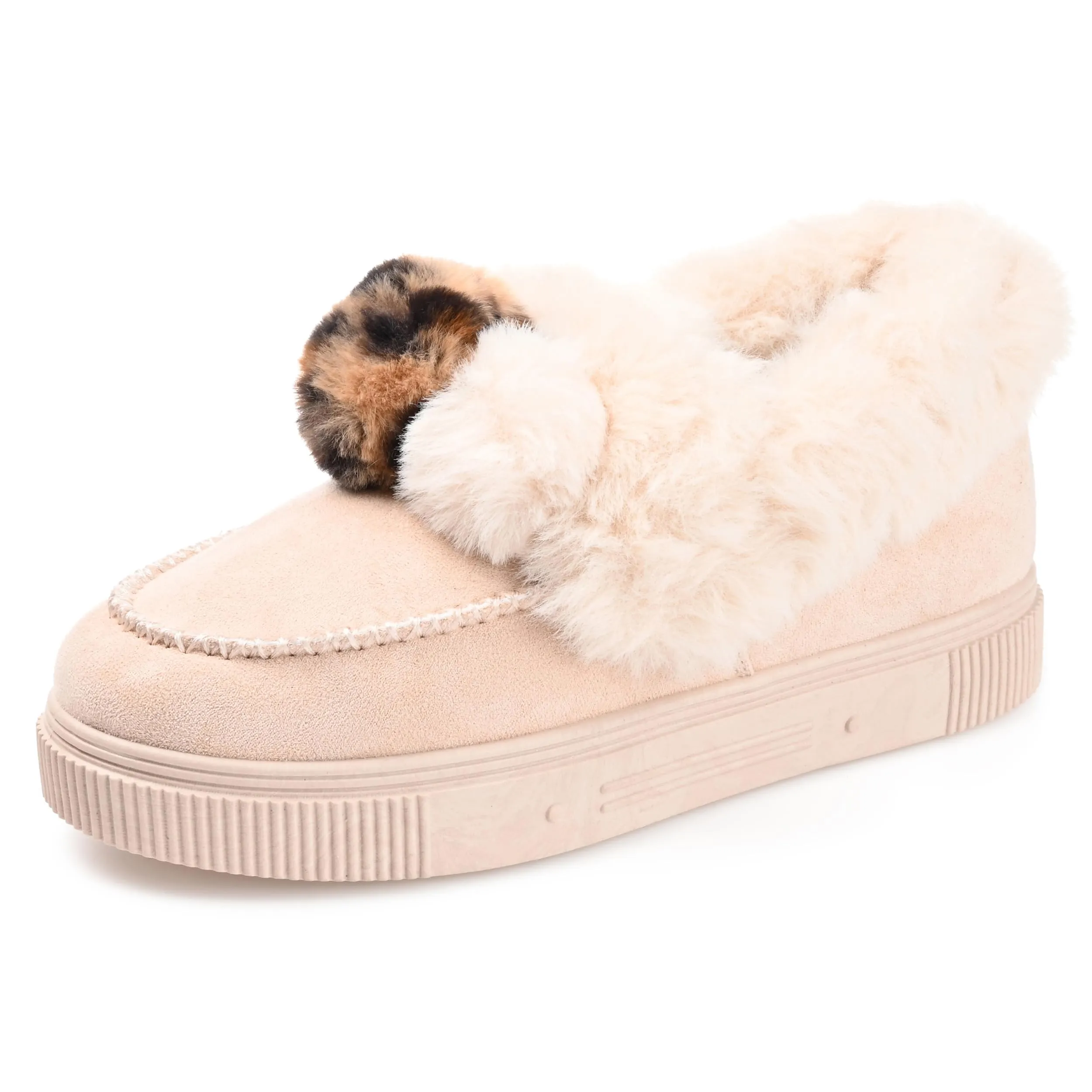 Journee Womens Sunset Tru Comfort Foam Slip On Shoe Style Round Toe Slippers Beige