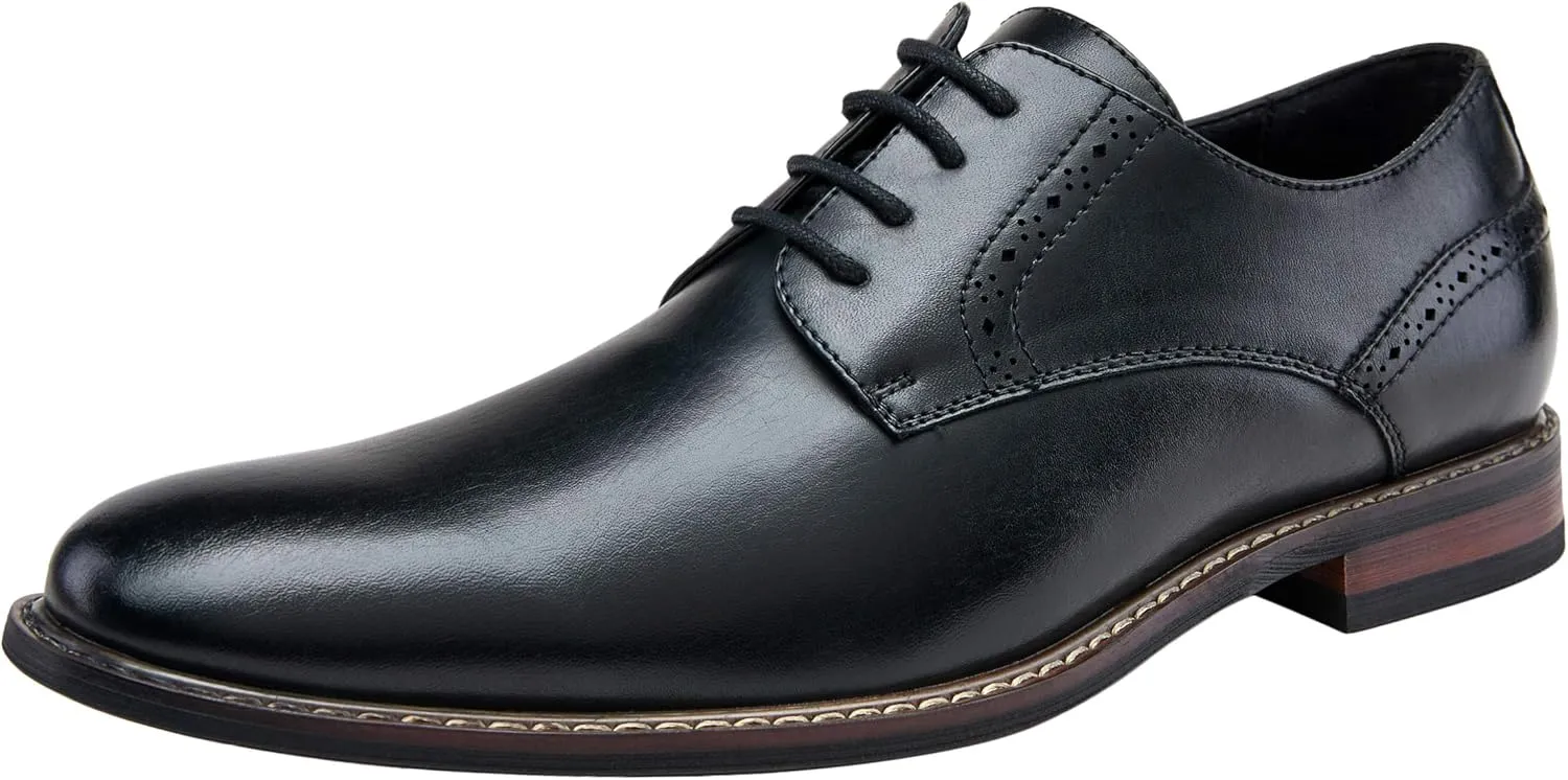 Jousen Men's Dress Cap Toe Wingtip Brogue Oxford Formal Shoes for Business and Derby Occasions
