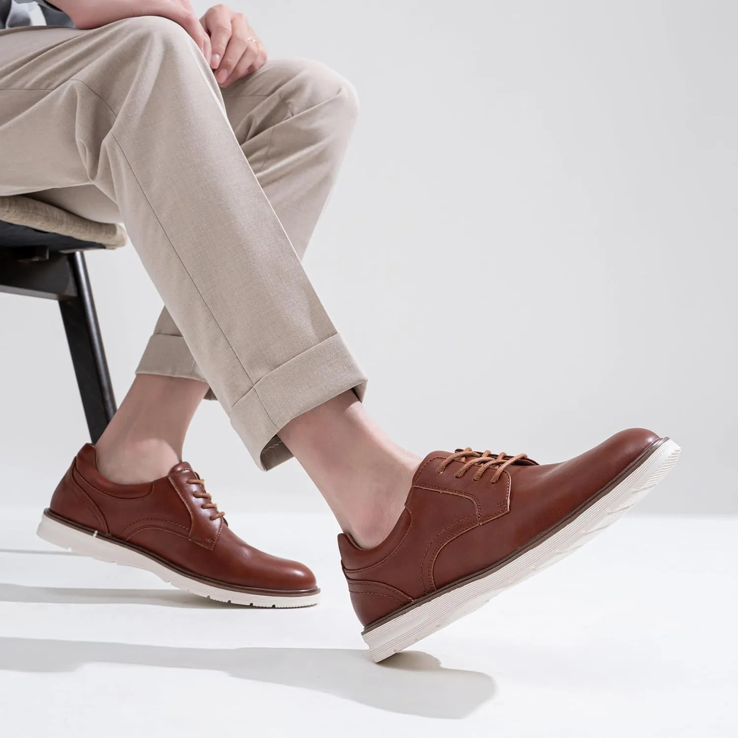Jousen Mens Dress Shoes Casual Oxfords Lace Up Business Formal Dress Sneakers for Men