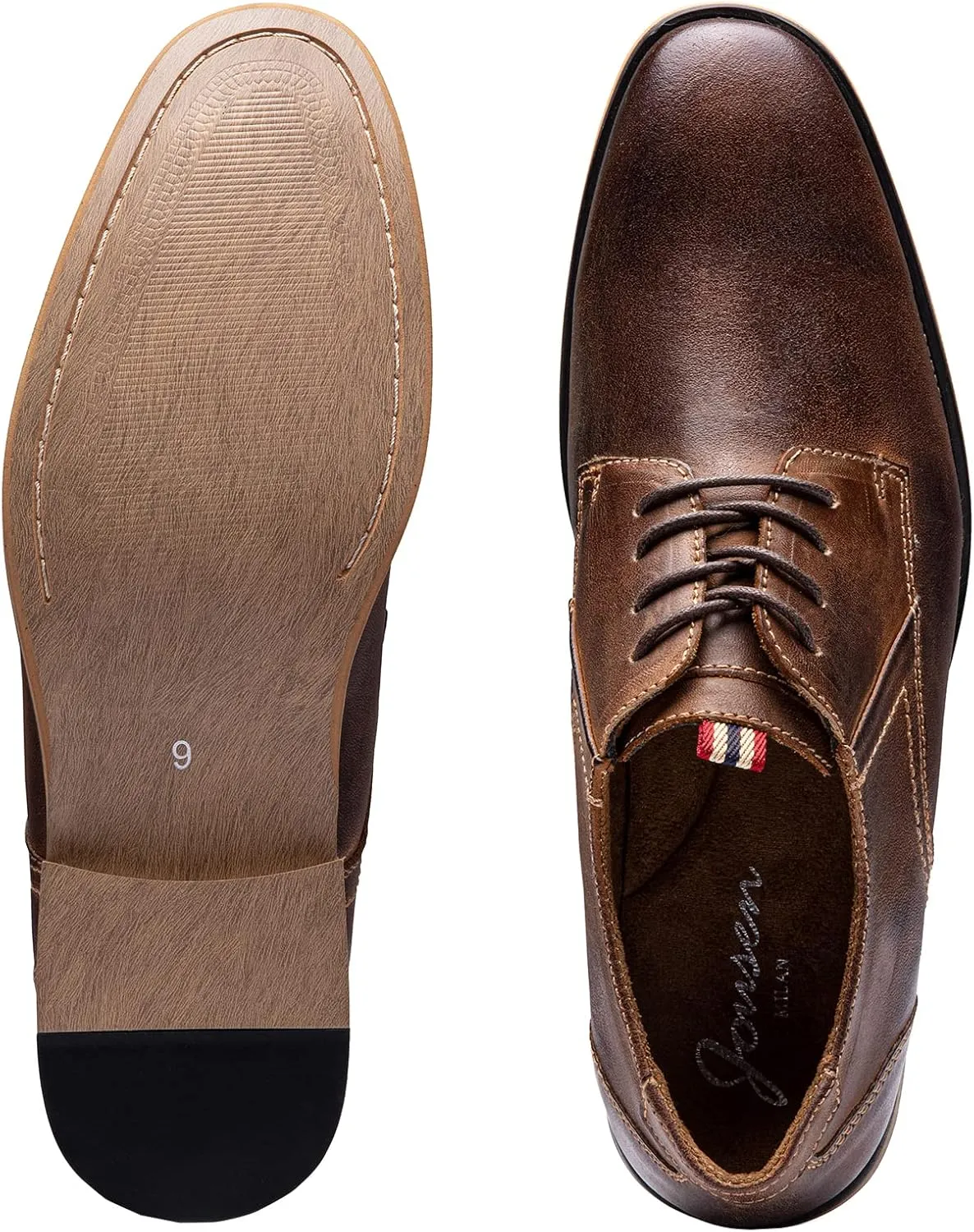 Jousen Men's Dress Shoes Formal Leather Oxford Shoes Classical Business Derby Shoes
