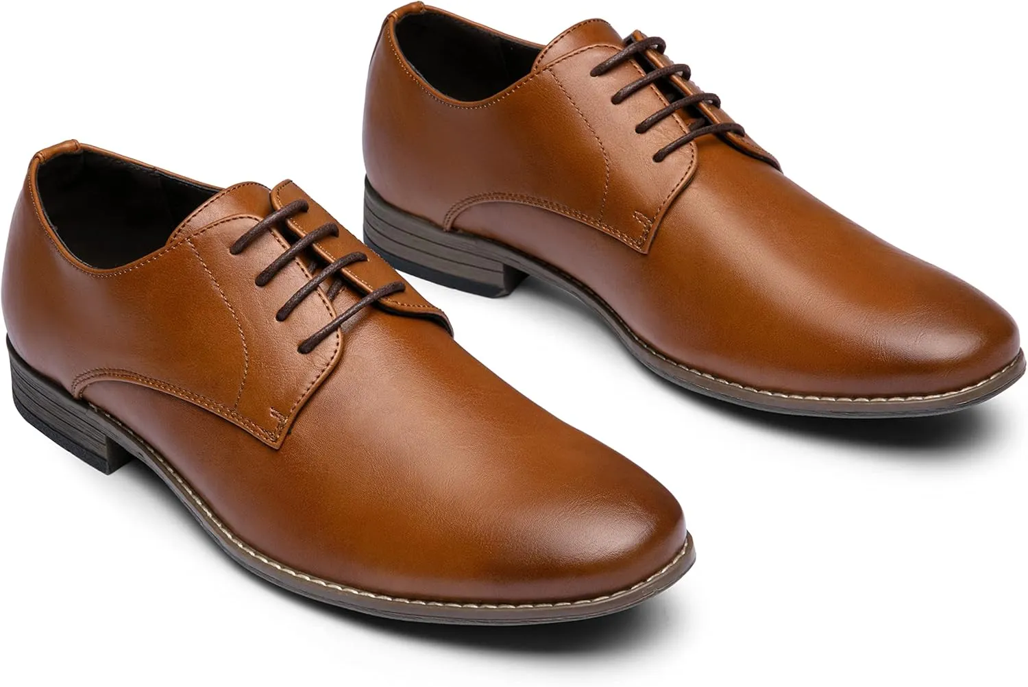 Jousen Men's Oxford Plain Toe Dress Shoes Classic Formal Derby Shoes