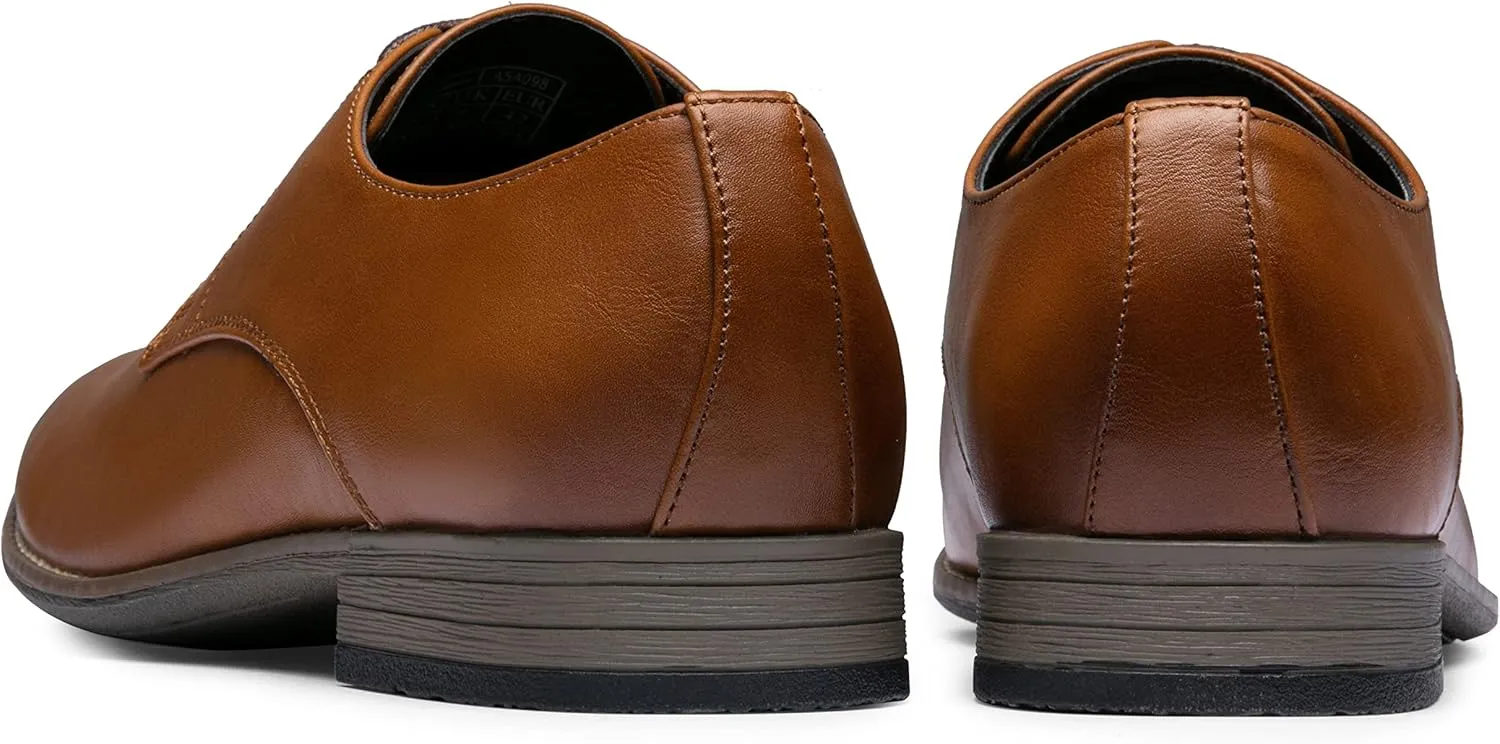 Jousen Men's Oxford Plain Toe Dress Shoes Classic Formal Derby Shoes