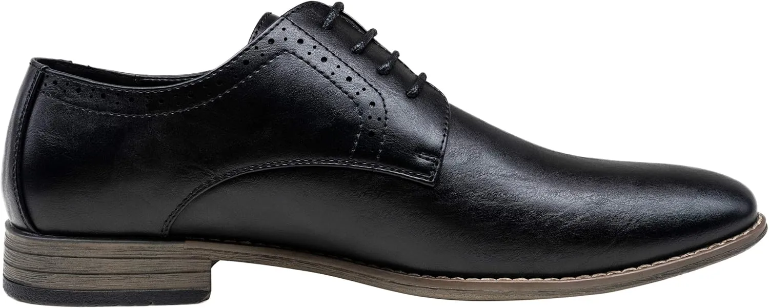 Jousen Men's Oxford Plain Toe Dress Shoes Classic Formal Derby Shoes