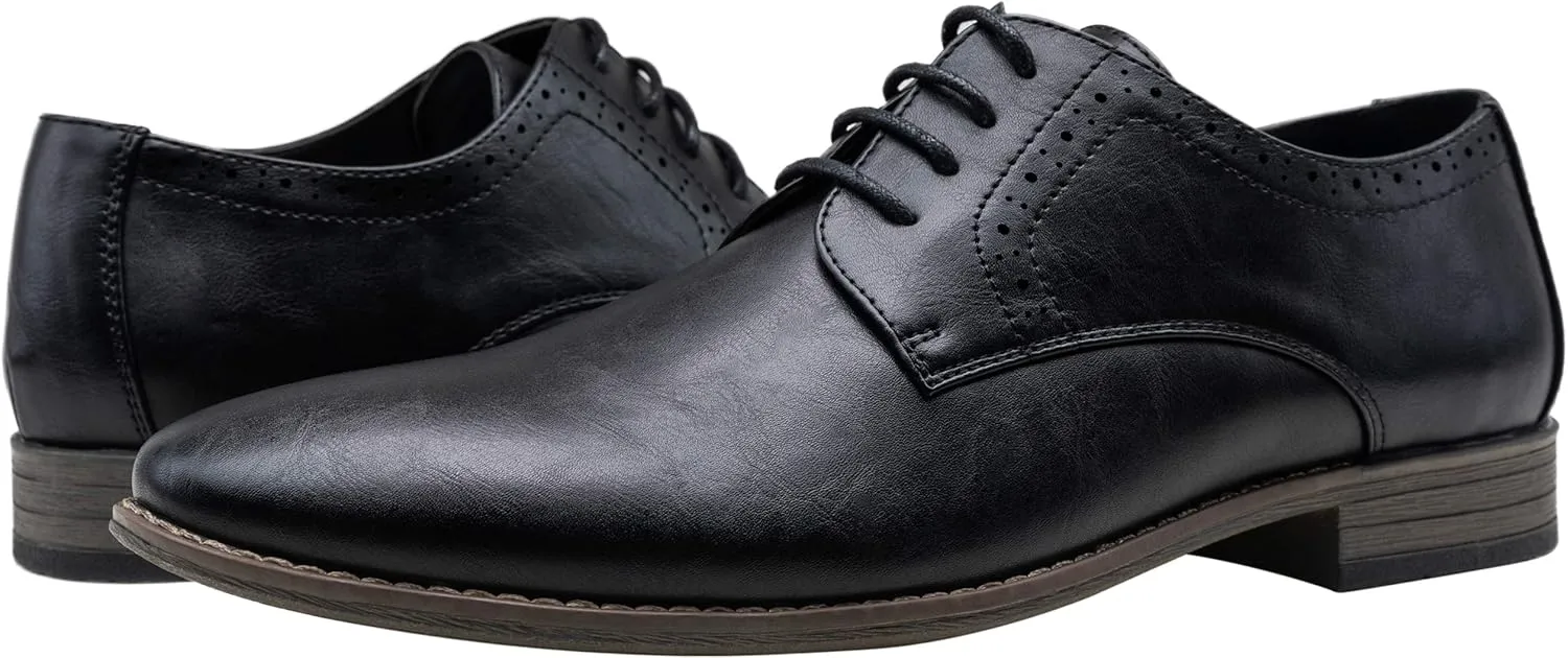 Jousen Men's Oxford Plain Toe Dress Shoes Classic Formal Derby Shoes