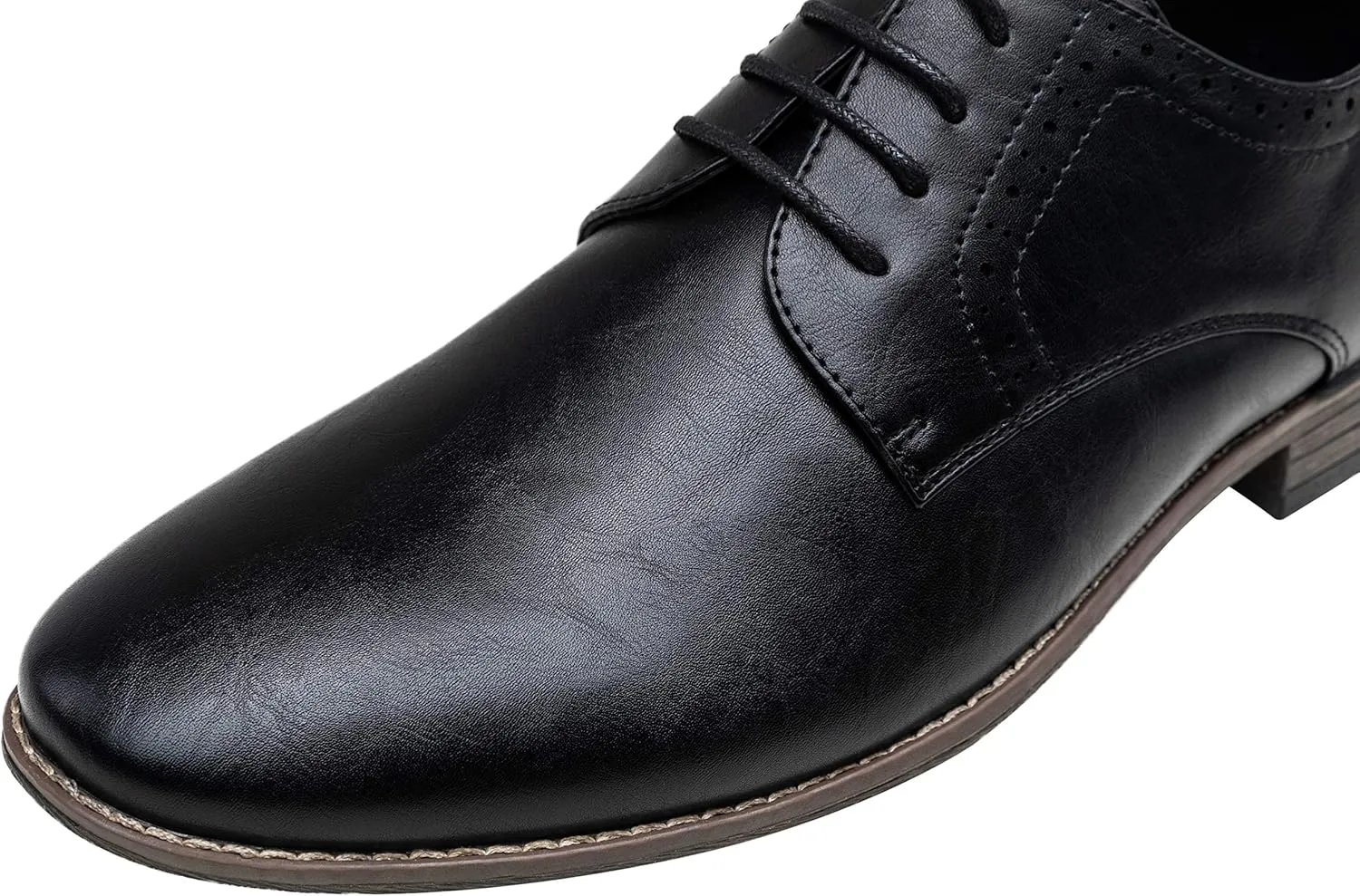 Jousen Men's Oxford Plain Toe Dress Shoes Classic Formal Derby Shoes