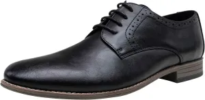 Jousen Men's Oxford Plain Toe Dress Shoes Classic Formal Derby Shoes