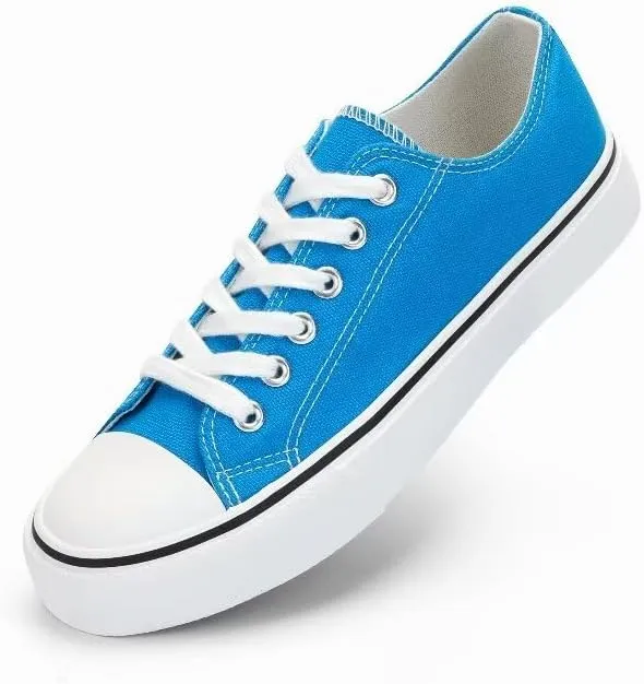 JUDIS Women’s Lace Up Canvas Shoes Low Top Fashion Sneakers Casual Tennis Walking Shoes