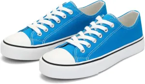 JUDIS Women’s Lace Up Canvas Shoes Low Top Fashion Sneakers Casual Tennis Walking Shoes