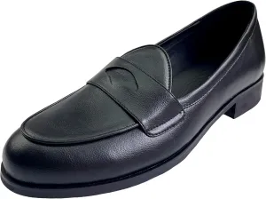 Justar Men's Leather Dress Shoes Slip-On Penny Loafers Belgian Formal Flats