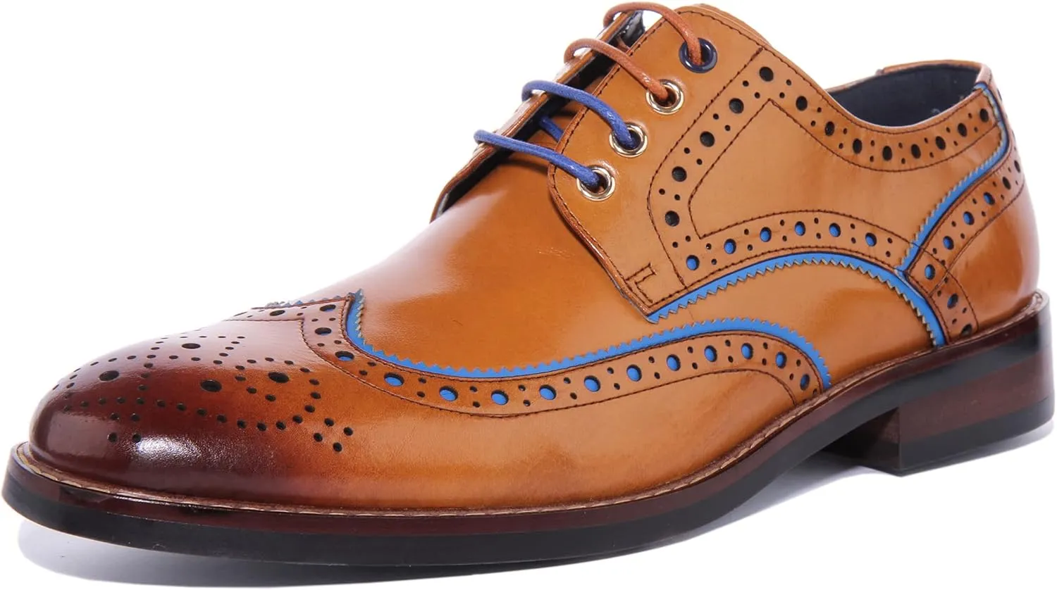 JUSTINREESS Simon Men's Lace Up Leather Brogue Shoes