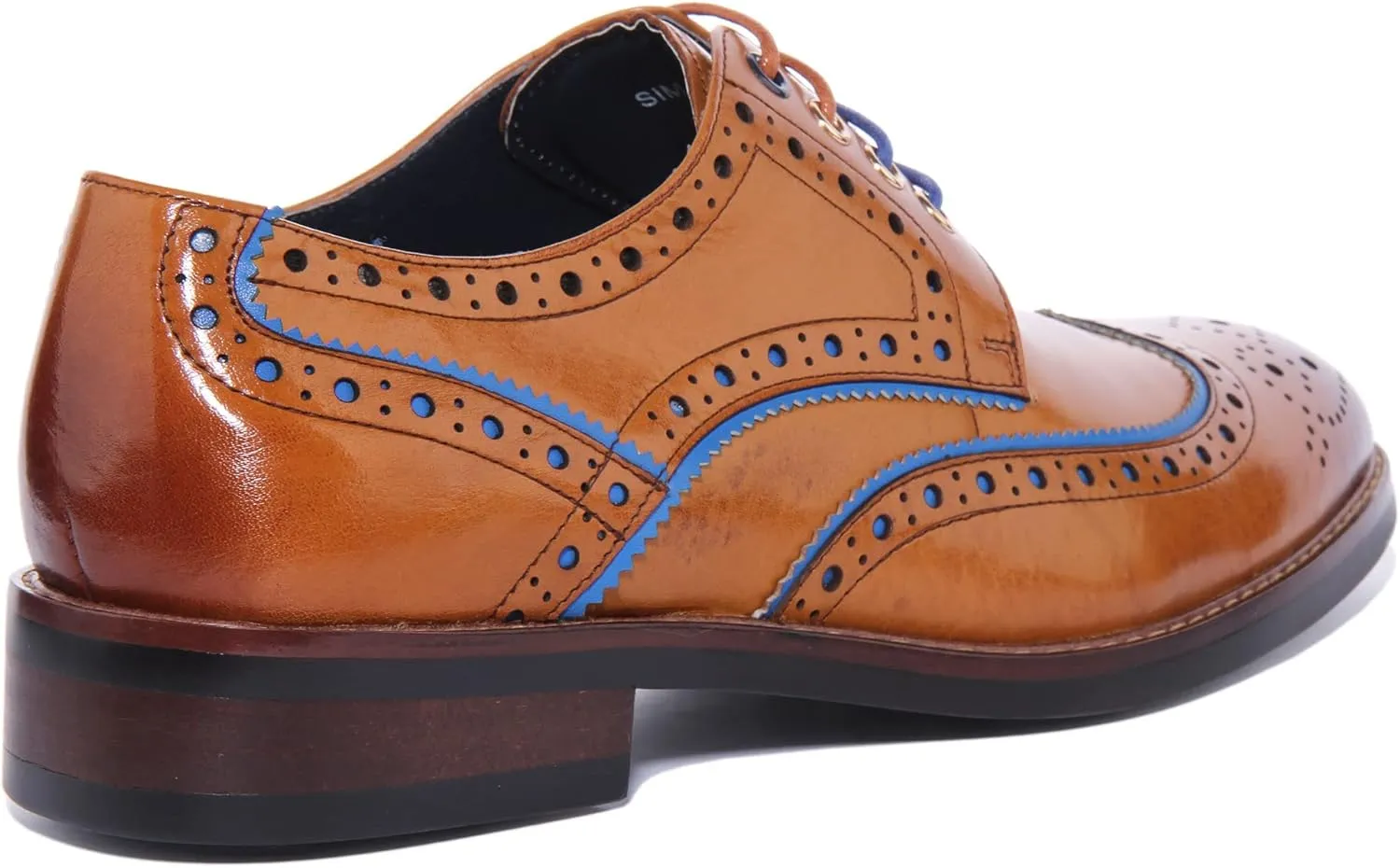 JUSTINREESS Simon Men's Lace Up Leather Brogue Shoes