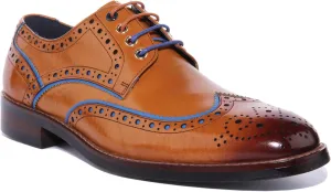 JUSTINREESS Simon Men's Lace Up Leather Brogue Shoes